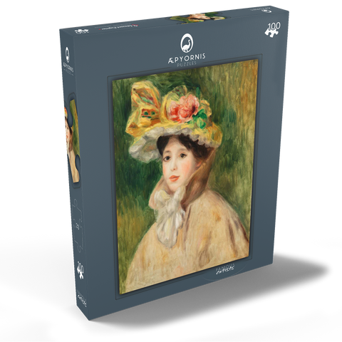 Woman with Capeline (Femme Ã la capeline) (early 1890s) by Pierre-Auguste Renoir 100 Puzzle Schachtel Ansicht2
