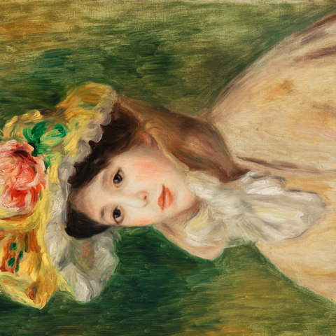 Woman with Capeline (Femme Ã la capeline) (early 1890s) by Pierre-Auguste Renoir 200 Puzzle 3D Modell