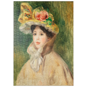 Darstellung des Puzzle-Motivs Woman with Capeline (early 1890s) by Pierre-Auguste Renoir – Puzzleteile: 500