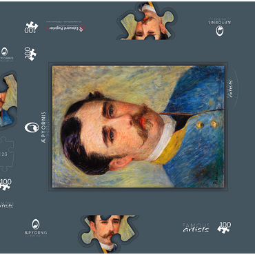 Portrait of a Man (Monsieur Charpentier) (1879) by Pierre-Auguste Renoir 100 Puzzle Schachtel 3D Modell