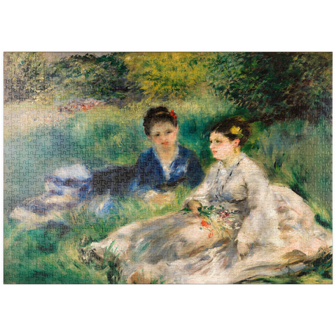 puzzleplate On the Grass (Jeunes femmes assises dans l'herbe) (1873) by Pierre-Auguste Renoir 1000 Puzzle