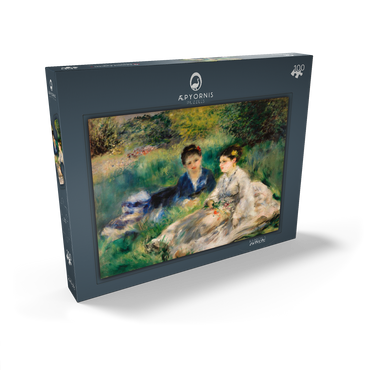 On the Grass (Jeunes femmes assises dans l'herbe) (1873) by Pierre-Auguste Renoir 100 Puzzle Schachtel Ansicht2
