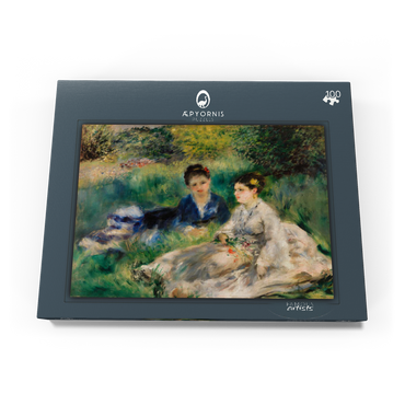 On the Grass (Jeunes femmes assises dans l'herbe) (1873) by Pierre-Auguste Renoir 100 Puzzle Schachtel Ansicht3