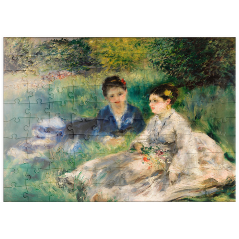 puzzleplate On the Grass (Jeunes femmes assises dans l'herbe) (1873) by Pierre-Auguste Renoir 100 Puzzle