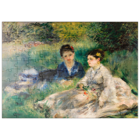 Darstellung des Puzzle Motivs On the Grass (1873) by Pierre-Auguste Renoir - Puzzleteile: 100