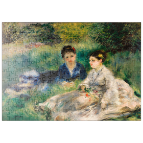 Darstellung des Puzzle Motivs On the Grass (1873) by Pierre-Auguste Renoir - Puzzleteile: 200
