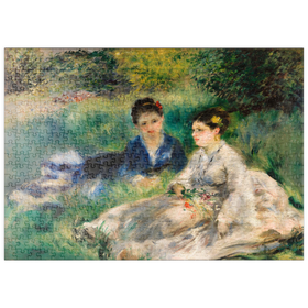 Darstellung des Puzzle Motivs On the Grass (1873) by Pierre-Auguste Renoir - Puzzleteile: 500