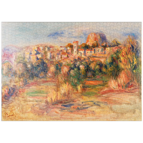 puzzleplate Landscape, La Gaude (Paysage, La Gaude) (1910) by Pierre-Auguste Renoir 1000 Puzzle