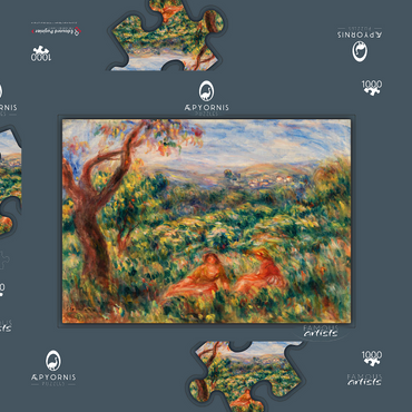 Landscape (Paysage) (1916) by Pierre-Auguste Renoir 1000 Puzzle Schachtel 3D Modell