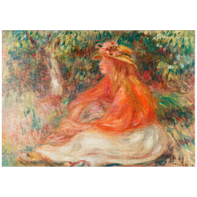 Darstellung des Puzzle-Motivs Seated Woman (Femme assise) (1910) by Pierre-Auguste Renoir – Puzzleteile: 1000