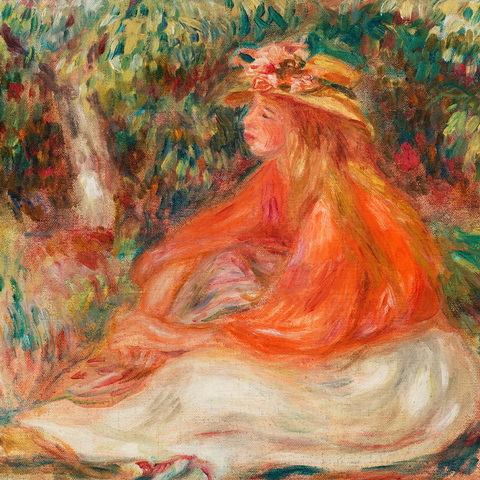 Seated Woman (Femme assise) (1910) by Pierre-Auguste Renoir 1000 Puzzle 3D Modell