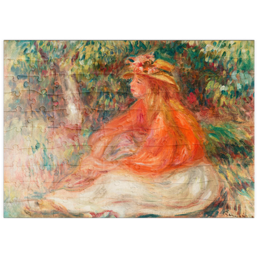 puzzleplate Seated Woman (Femme assise) (1910) by Pierre-Auguste Renoir 100 Puzzle