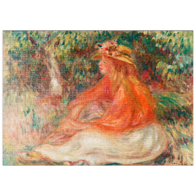 Darstellung des Puzzle Motivs Seated Woman (Femme assise) (1910) by Pierre-Auguste Renoir - Puzzleteile: 500