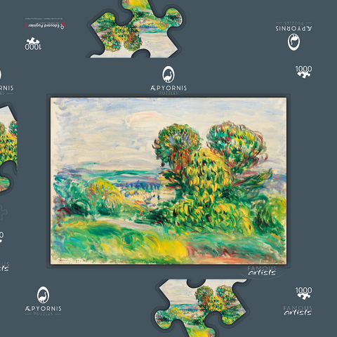 Landscape (1890) by Pierre-Auguste Renoir 1000 Puzzle Schachtel 3D Modell