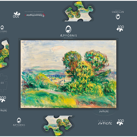 Landscape (1890) by Pierre-Auguste Renoir 100 Puzzle Schachtel 3D Modell