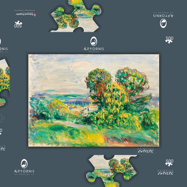 Landscape (1890) by Pierre-Auguste Renoir 500 Puzzle Schachtel 3D Modell