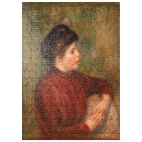 Darstellung des Puzzle-Motivs Woman Leaning on a Chair (1891) by Pierre-Auguste Renoir – Puzzleteile: 200