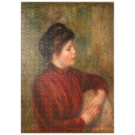 Darstellung des Puzzle-Motivs Woman Leaning on a Chair (1891) by Pierre-Auguste Renoir – Puzzleteile: 500