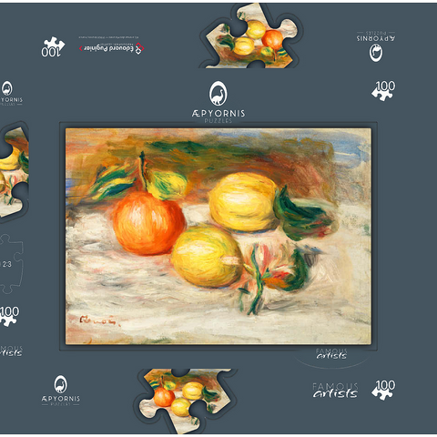 Lemons and Orange (Citrons et orange) (1913) by Pierre-Auguste Renoir 100 Puzzle Schachtel 3D Modell