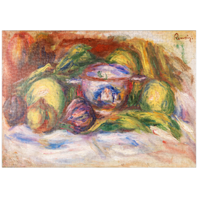 Darstellung des Puzzle-Motivs Bowl, Figs, and Apples (Écuelle, figues et pommes) (1916) by Pierre-Auguste Renoir – Puzzleteile: 1000