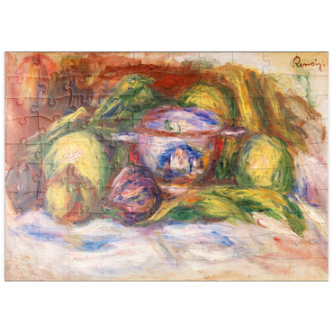 puzzleplate Bowl, Figs, and Apples (Écuelle, figues et pommes) (1916) by Pierre-Auguste Renoir 100 Puzzle