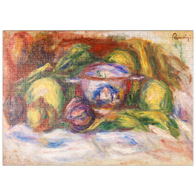 Darstellung des Puzzle-Motivs Bowl, Figs, and Apples (Écuelle, figues et pommes) (1916) by Pierre-Auguste Renoir – Puzzleteile: 500
