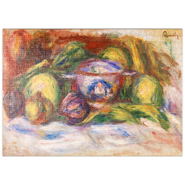 puzzleplate Bowl, Figs, and Apples (Écuelle, figues et pommes) (1916) by Pierre-Auguste Renoir 500 Puzzle