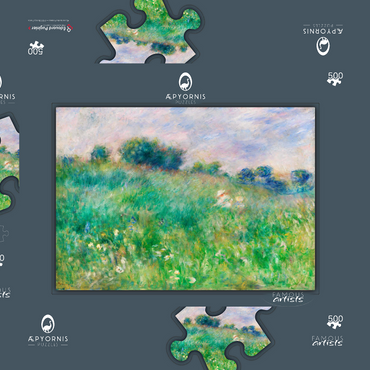 Meadow (La Prairie) (1880) by Pierre-Auguste Renoir 500 Puzzle Schachtel 3D Modell