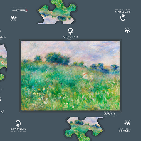 Meadow (La Prairie) (1880) by Pierre-Auguste Renoir 500 Puzzle Schachtel 3D Modell