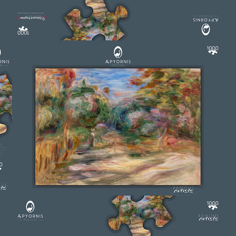 Landscape (Paysage) (1911) by Pierre-Auguste Renoir 1000 Puzzle Schachtel 3D Modell