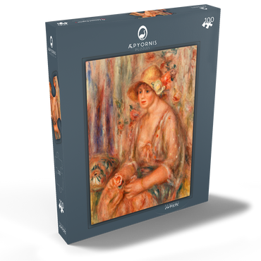 Woman in Muslin Dress (Femme en robe de mousseline) (1917) by Pierre-Auguste Renoir 100 Puzzle Schachtel Ansicht2