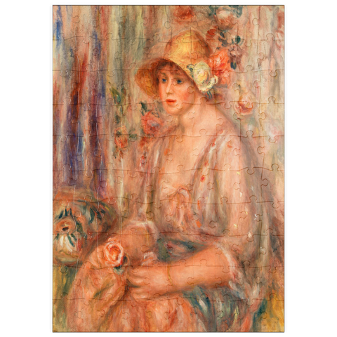 puzzleplate Woman in Muslin Dress (Femme en robe de mousseline) (1917) by Pierre-Auguste Renoir 100 Puzzle