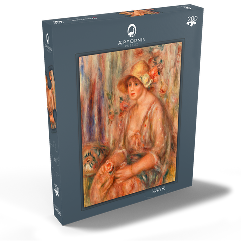 Woman in Muslin Dress (Femme en robe de mousseline) (1917) by Pierre-Auguste Renoir 200 Puzzle Schachtel Ansicht2