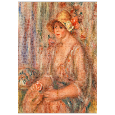 puzzleplate Woman in Muslin Dress (Femme en robe de mousseline) (1917) by Pierre-Auguste Renoir 500 Puzzle