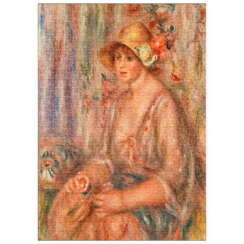 puzzleplate Woman in Muslin Dress (Femme en robe de mousseline) (1917) by Pierre-Auguste Renoir 500 Puzzle