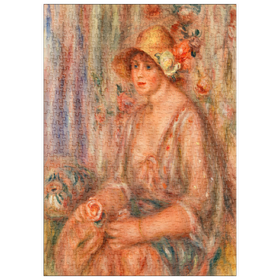 Darstellung des Puzzle Motivs Woman in Muslin Dress (1917) by Pierre-Auguste Renoir - Puzzleteile: 500