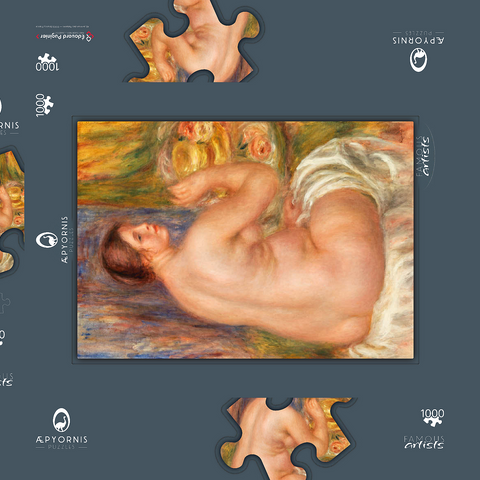Nude from the Back (Nu de dos) (1917) by Pierre-Auguste Renoir 1000 Puzzle Schachtel 3D Modell