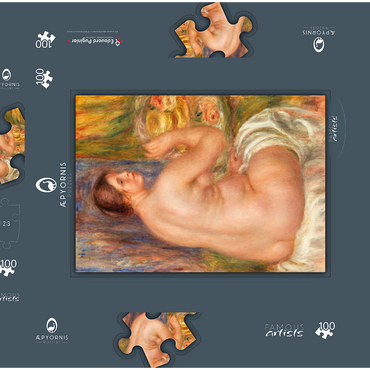 Nude from the Back (Nu de dos) (1917) by Pierre-Auguste Renoir 100 Puzzle Schachtel 3D Modell