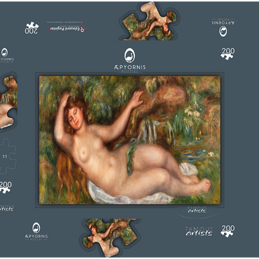 Reclining Nude (Femme nue couchée) (1910) by Pierre-Auguste Renoir 200 Puzzle Schachtel 3D Modell