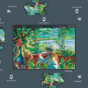 Near the Lake (1879–1890) by Pierre-Auguste Renoir 1000 Puzzle Schachtel 3D Modell