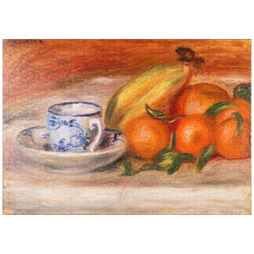Darstellung des Puzzle-Motivs Oranges, Bananas, and Teacup (1908) by Pierre-Auguste Renoir – Puzzleteile: 1000