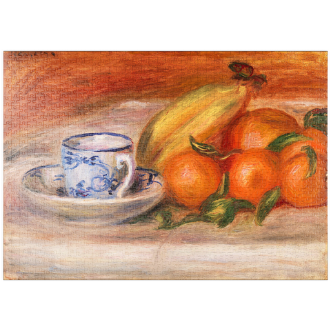 puzzleplate Oranges, Bananas, and Teacup (Oranges, bananes et tasse de thé) (1908) by Pierre-Auguste Renoir 1000 Puzzle