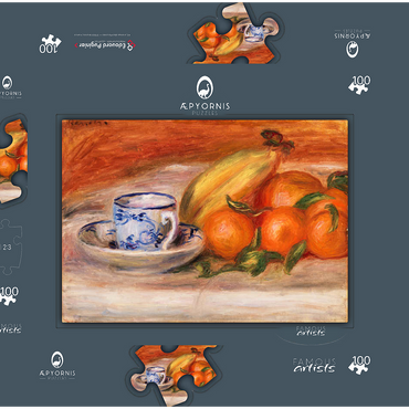Oranges, Bananas, and Teacup (Oranges, bananes et tasse de thé) (1908) by Pierre-Auguste Renoir 100 Puzzle Schachtel 3D Modell