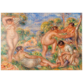 Darstellung des Puzzle Motivs Bathing Group (1916) by Pierre-Auguste Renoir - Puzzleteile: 1000