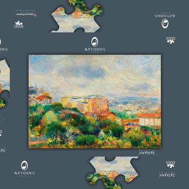 View From Montmartre (Vue de Montmartre) (1892) by Pierre-Auguste Renoir 1000 Puzzle Schachtel 3D Modell