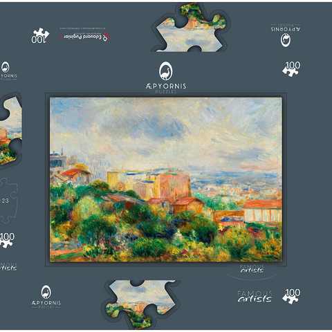 View From Montmartre (Vue de Montmartre) (1892) by Pierre-Auguste Renoir 100 Puzzle Schachtel 3D Modell