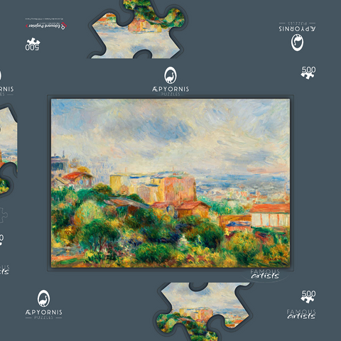 View From Montmartre (Vue de Montmartre) (1892) by Pierre-Auguste Renoir 500 Puzzle Schachtel 3D Modell