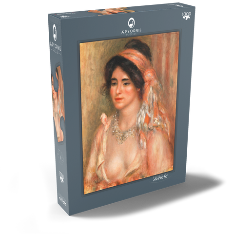 Woman with Black Hair (Jeune femme avec cheveux noirs, buste) (1911) by Pierre-Auguste Renoir 1000 Puzzle Schachtel Ansicht2