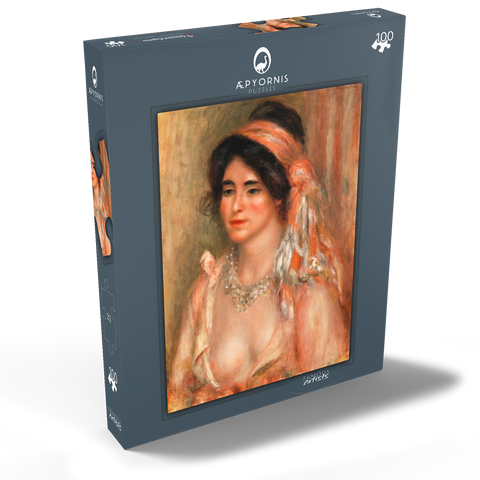 Woman with Black Hair (Jeune femme avec cheveux noirs, buste) (1911) by Pierre-Auguste Renoir 100 Puzzle Schachtel Ansicht2