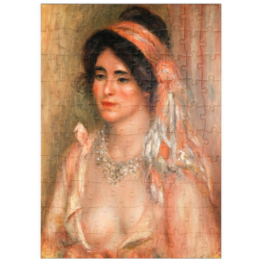 puzzleplate Woman with Black Hair (Jeune femme avec cheveux noirs, buste) (1911) by Pierre-Auguste Renoir 100 Puzzle